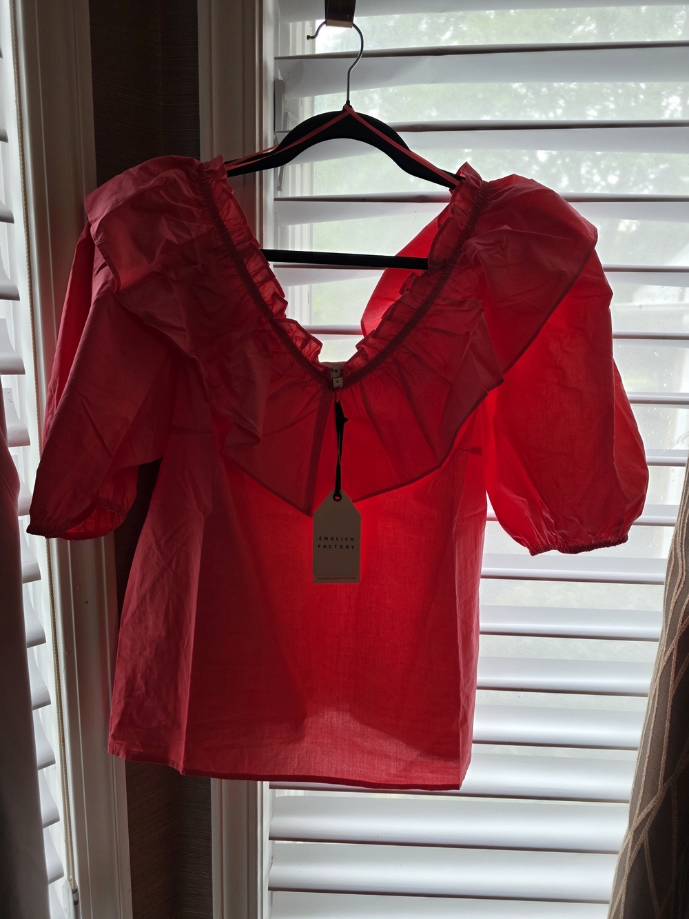 English Factory Ruffled On/off Shoulder Blouse